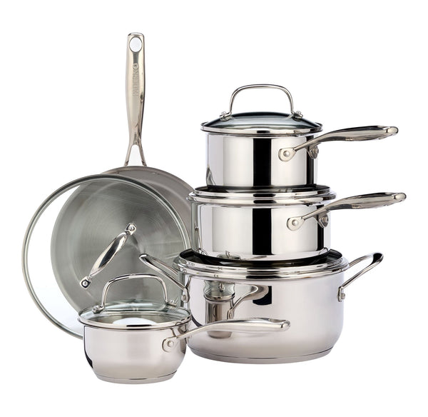 Classic 10 piece Stainless Steel Cookset D9700