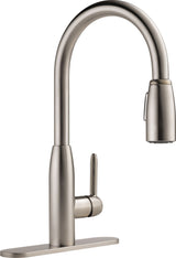 Tunbridge Single Handle High Arc Pull Down Kitchen Faucet, Stainless Steel