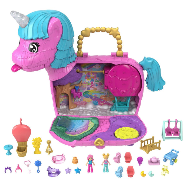 35th Celebration Unicorn Partyland Playset, Includes 2 Micro Dolls, Pets & 25+ Surprise Accessories, Kids Ages 3+ I9786