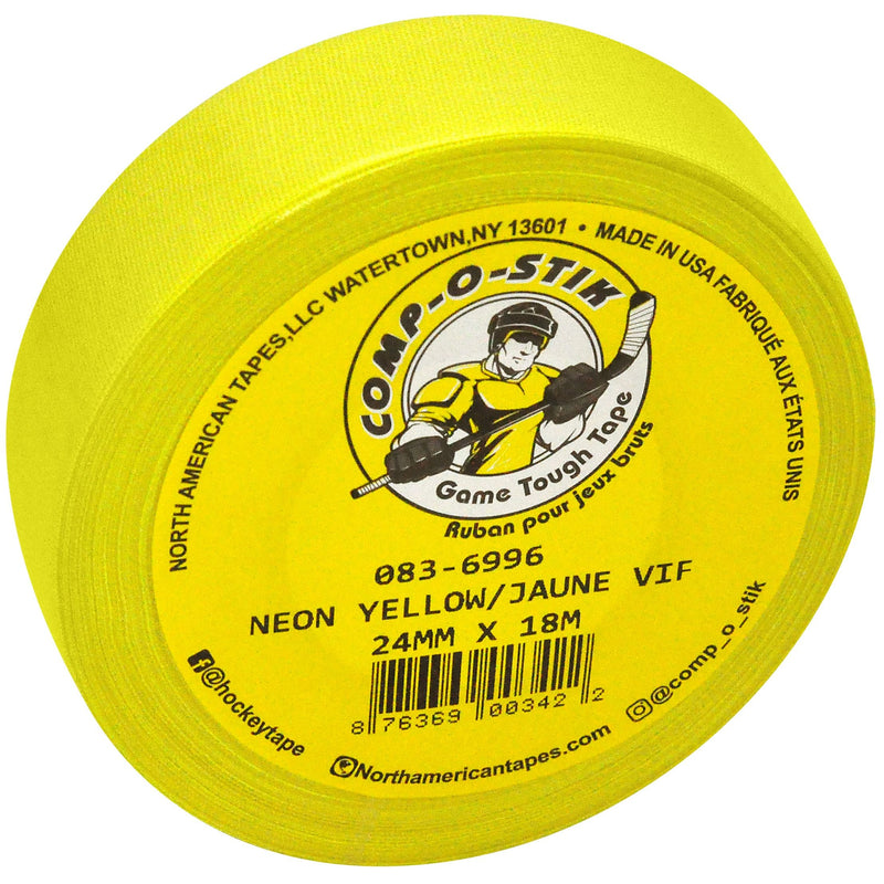 or Hockey Tape, Bright Yellow, 24-mm x 18-m V2140