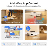 Q7 L5 2-in-1 Robot Cordless Vacuum & Mop Cleaner, Pet-Friendly, App Controlled, Includes Charging Dock, White