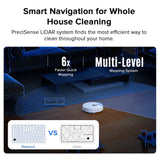 Q7 L5 2-in-1 Robot Cordless Vacuum & Mop Cleaner, Pet-Friendly, App Controlled, Includes Charging Dock, White