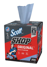 Multi-Purpose Shop Paper Towels, 9 x 12-in, Blue, 200-pk
