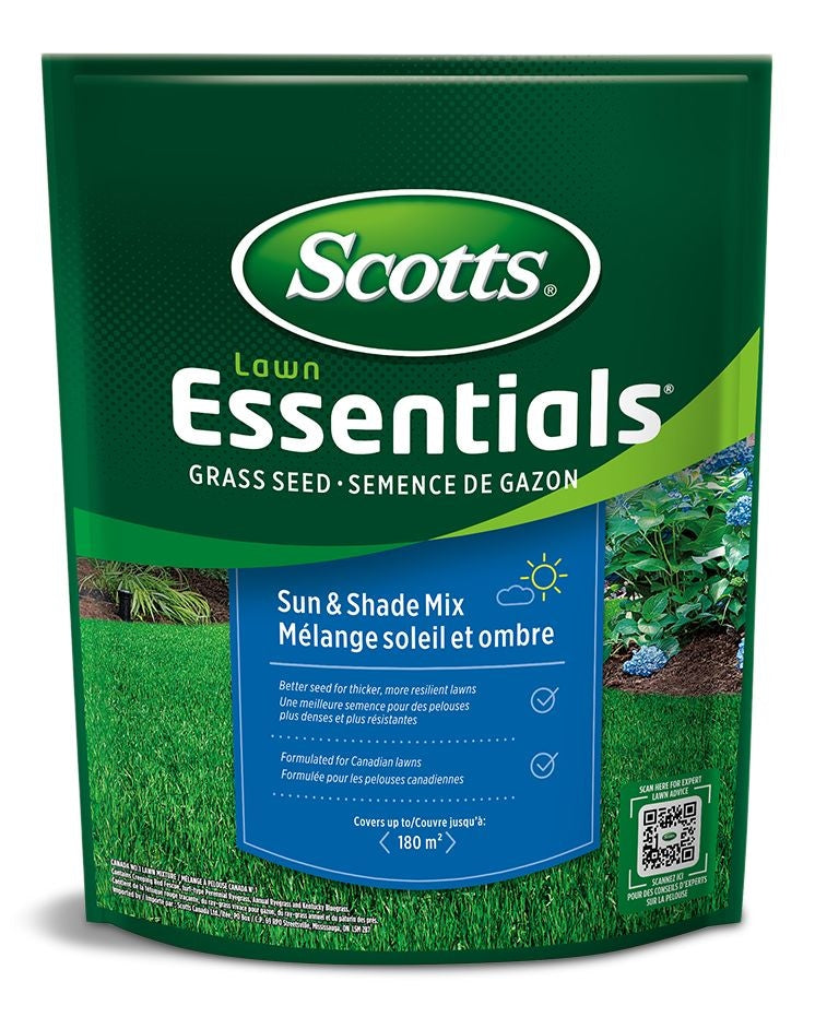 Lawn Essentials Sun & Shade Grass Seed Mix, Weed-Free, 1-kg I4396