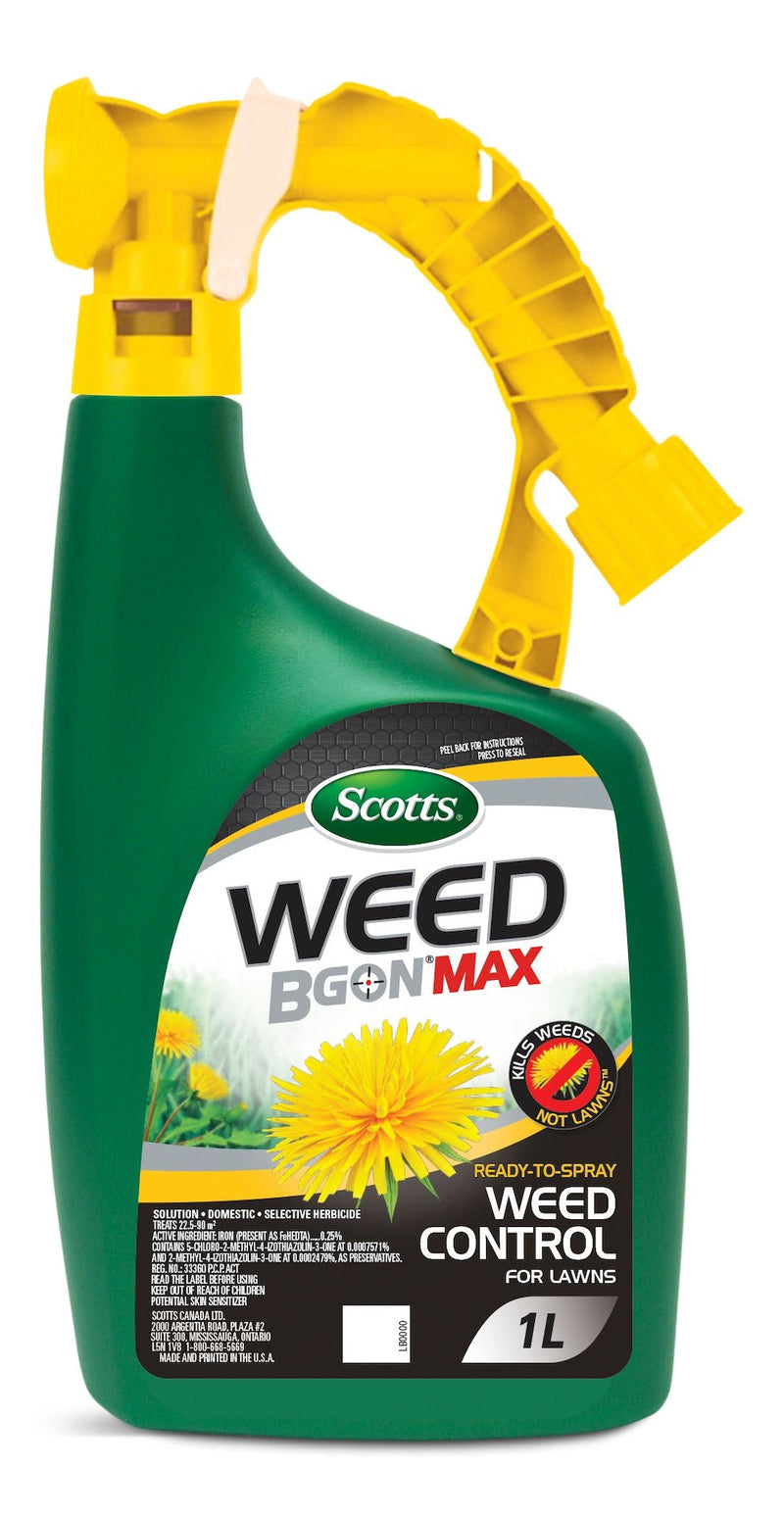 Weed B Gon MAX Ready-to-Spray Weed Control/Killer Concentrate, Herbicide for Lawns, 1-L L5801