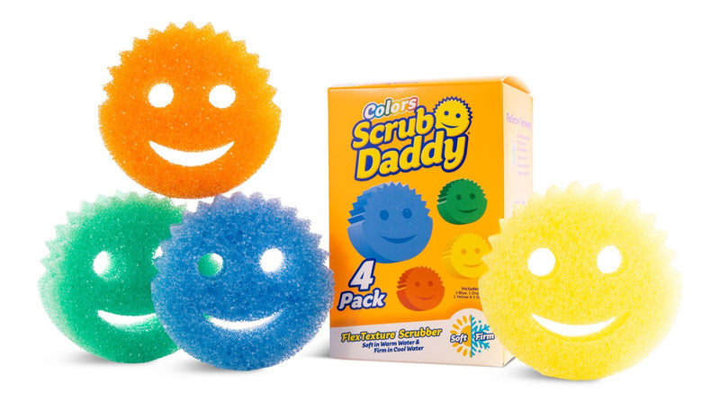 Colors Scratch-Free Cleaning Sponge/Scrubber with FlexTexture, 4-pk C7605