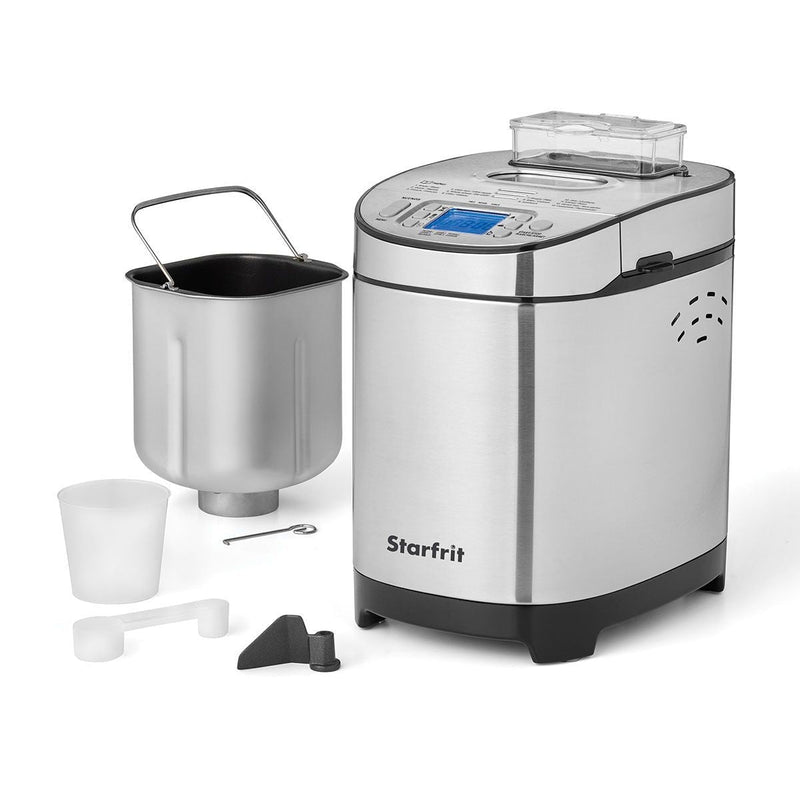 Bread Maker with 12 Digital Functions, Stainless Steel, 2lb R1749