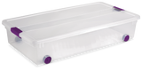 ClearView Latch Wheeled Underbed Storage Box, 57-L