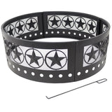 Décor Heavy-Duty Steel Cut Out Campfire Ring, 36-in