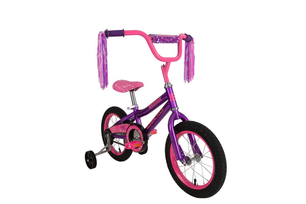 Radium Kids' Bike with Training Wheels, Purple, 14-in V1526