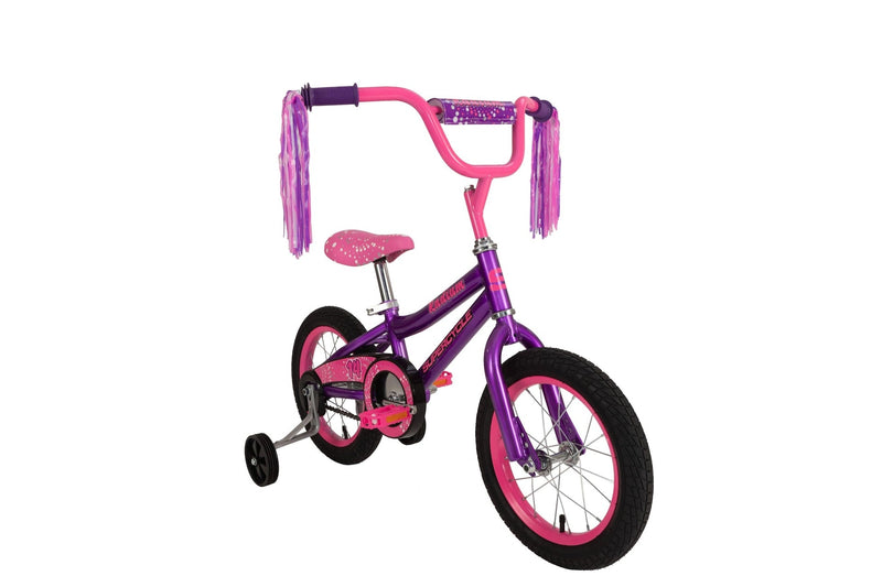 Radium Kids' Bike with Training Wheels, Purple, 14-in V1526