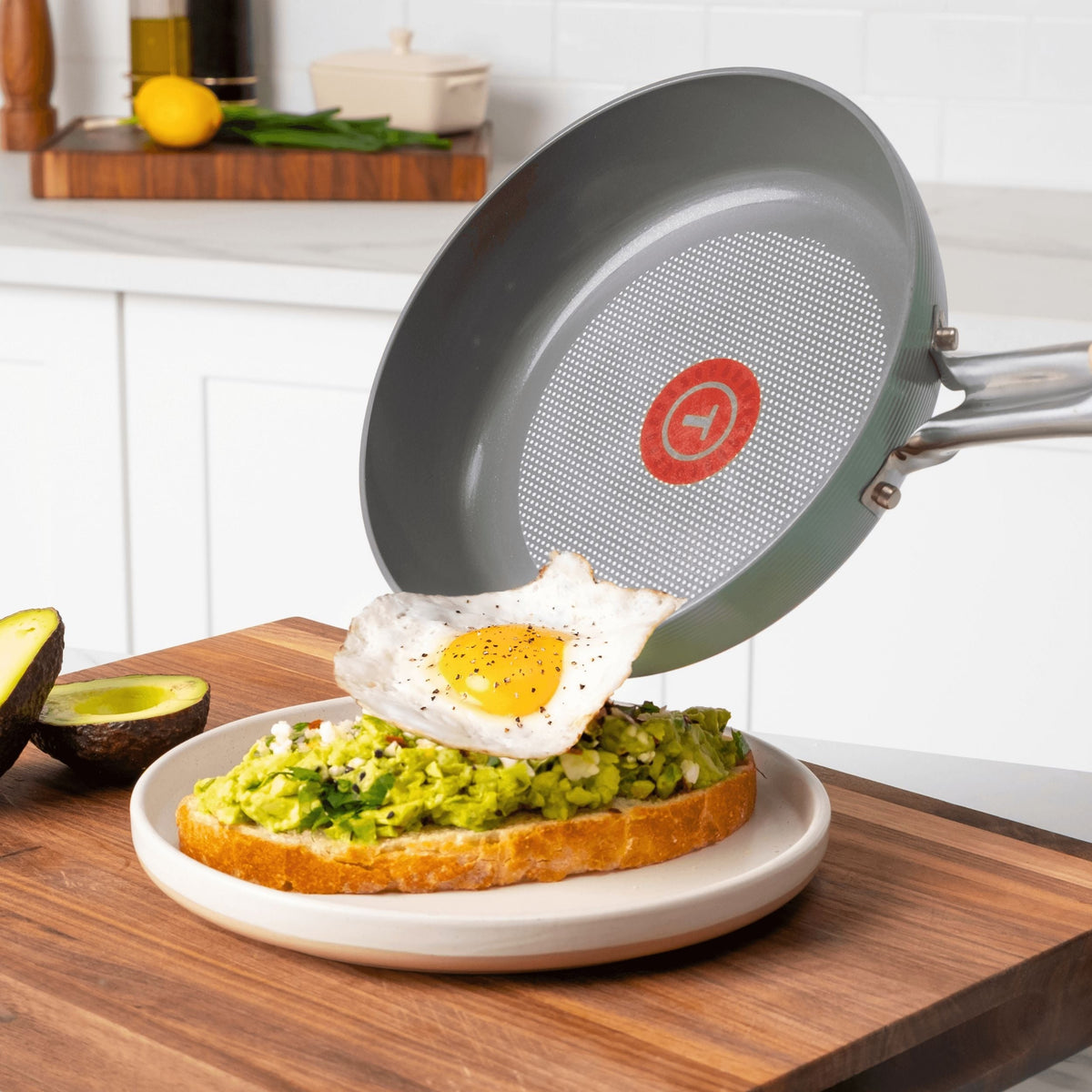 Ceramic Inspire Non-Stick Cookware Set, Dishwasher & Oven Safe, Mint, 12-pc