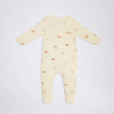 Dog Print Premium Organic Cotton Play and Grow Rib Foot Zippy, Various Sizes