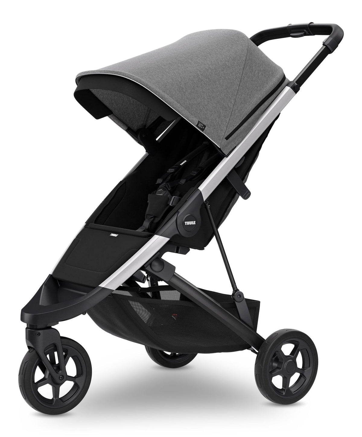 Spring Lightweight Everyday Stroller, Grey Mélange