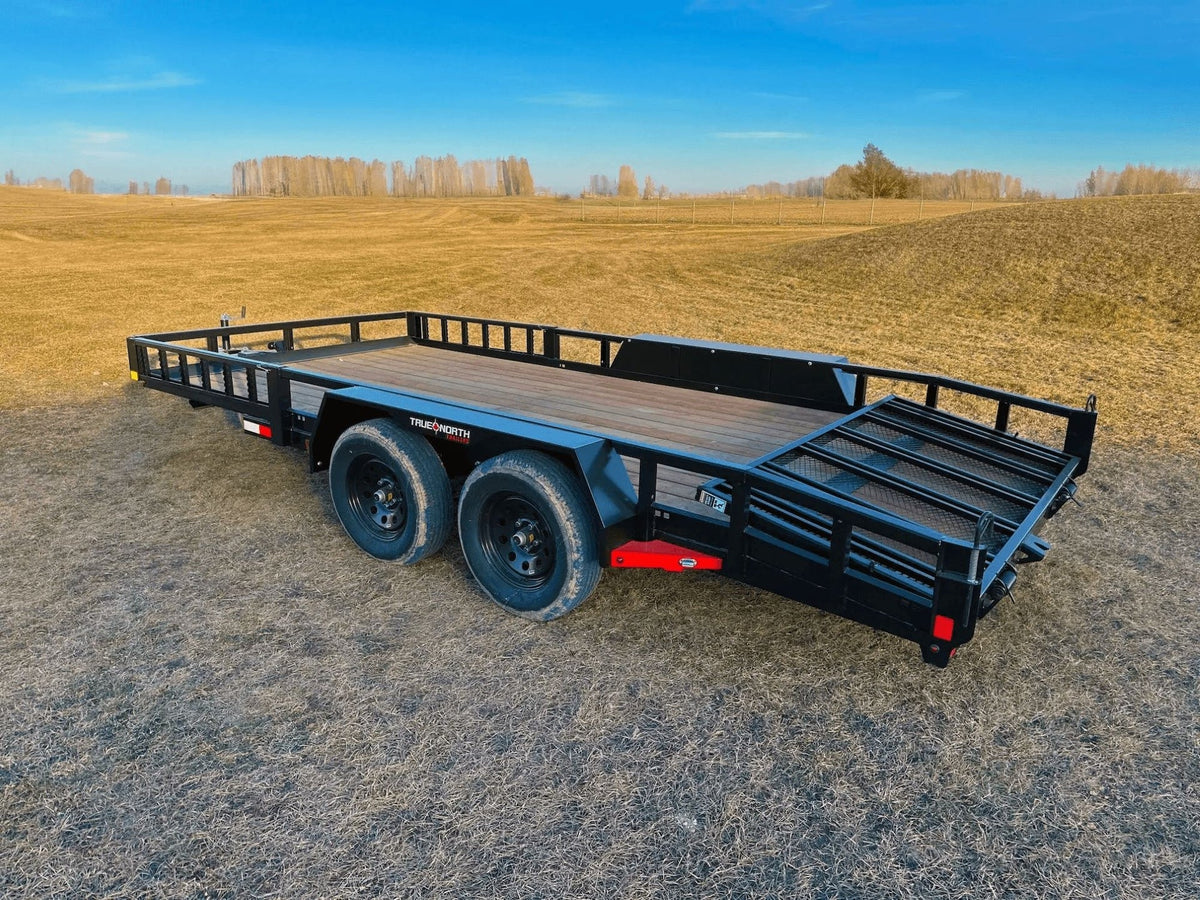 83-in x 16-ft Tandem Axle Utility Trailer, Black