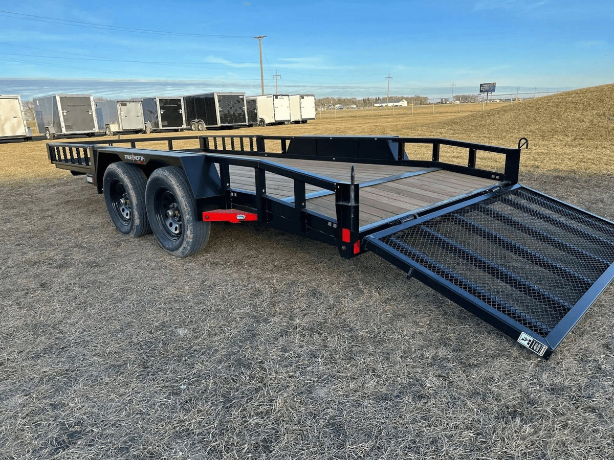 83-in x 16-ft Tandem Axle Utility Trailer, Black