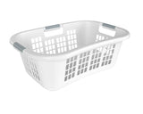 Hip Hugging Laundry Basket, Standard, White