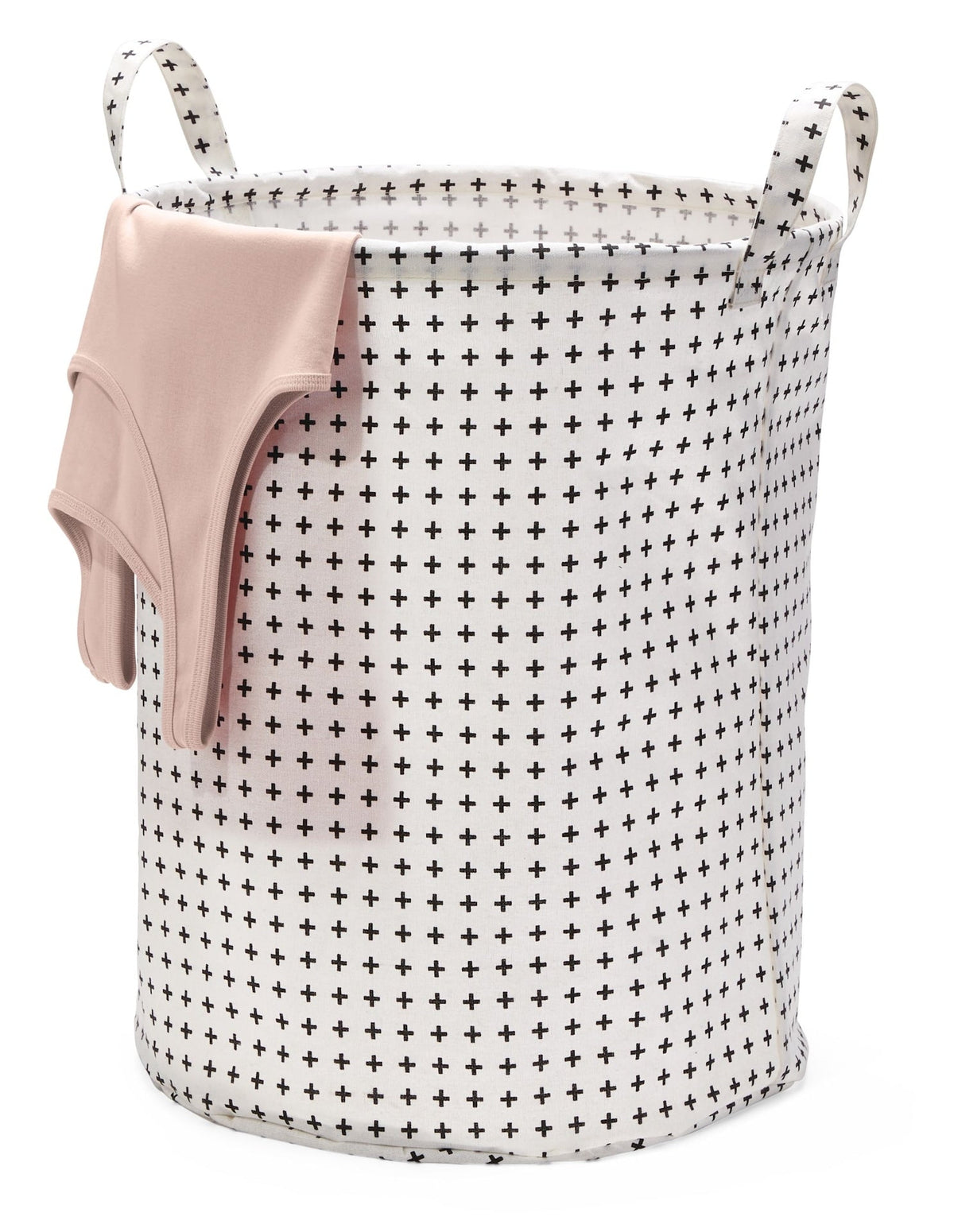 Prima Round Collapsible Laundry Hamper, 80-L, Geometric