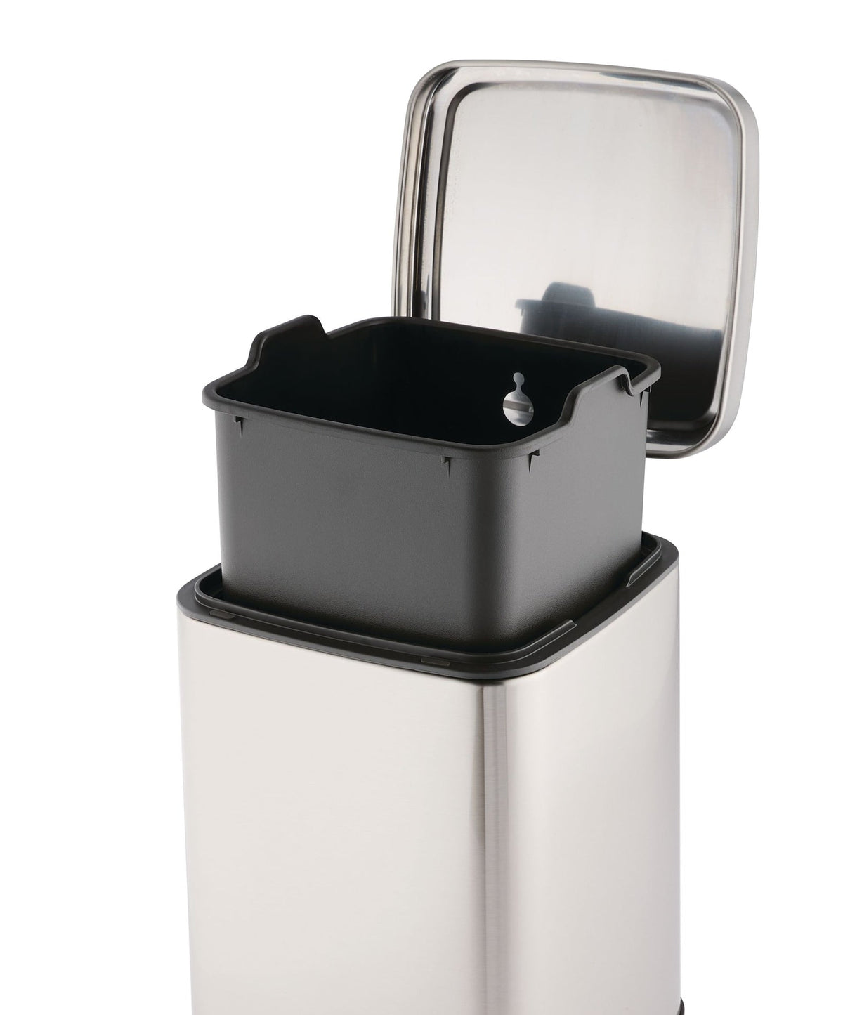 Stella Stainless Steel Rectangular Step Indoor Refuse Container, B4-L