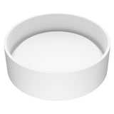 Anvil Matte Stone Round Composite Vessel Bathroom Sink/Basin with Deep Bowl, White