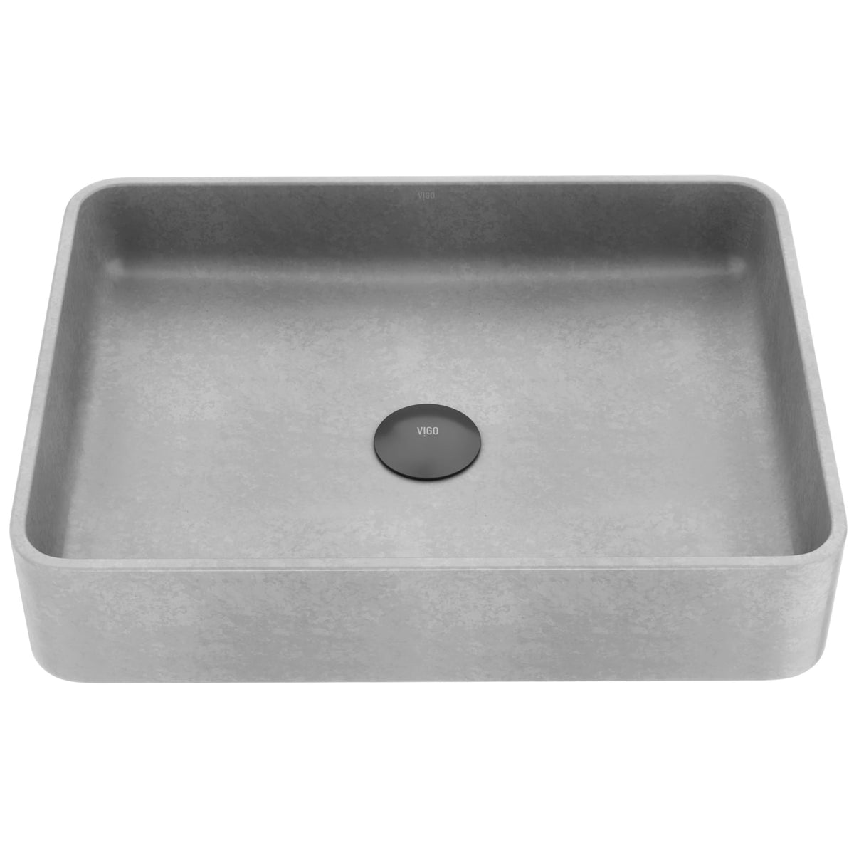 Tarragona Gothic 19x14-in Deep Grey Bathroom Sink/Basin with Rectangular Vessel