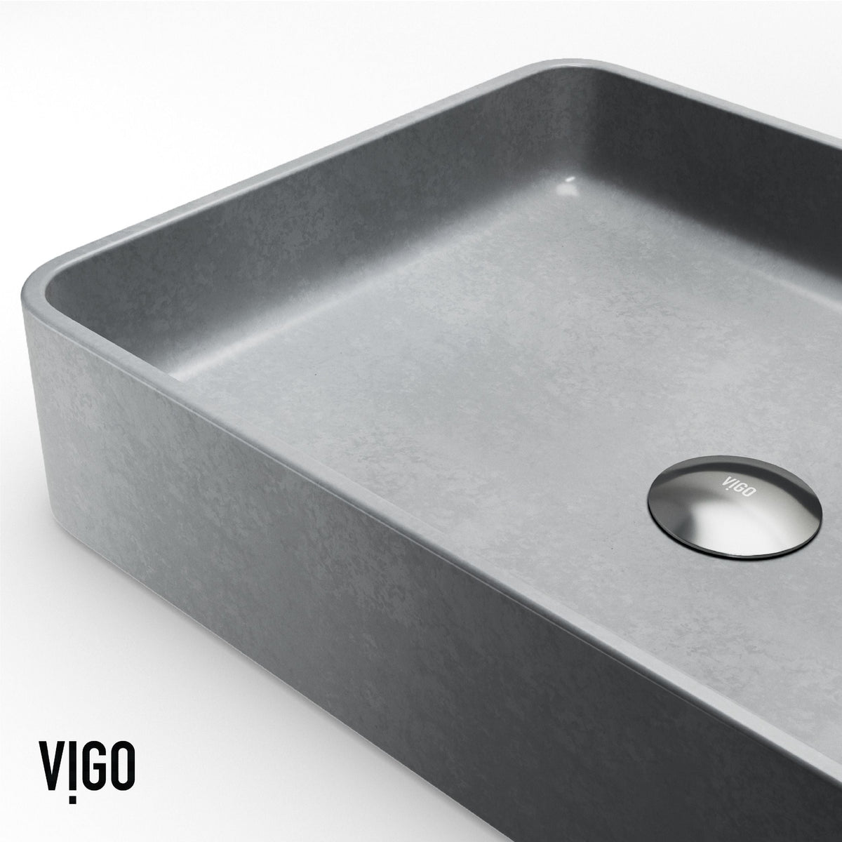 Tarragona Gothic 19x14-in Deep Grey Bathroom Sink/Basin with Rectangular Vessel