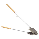 Cast Iron Non-Stick Camping Sandwich Toaster with Long Handle, 4x4-in