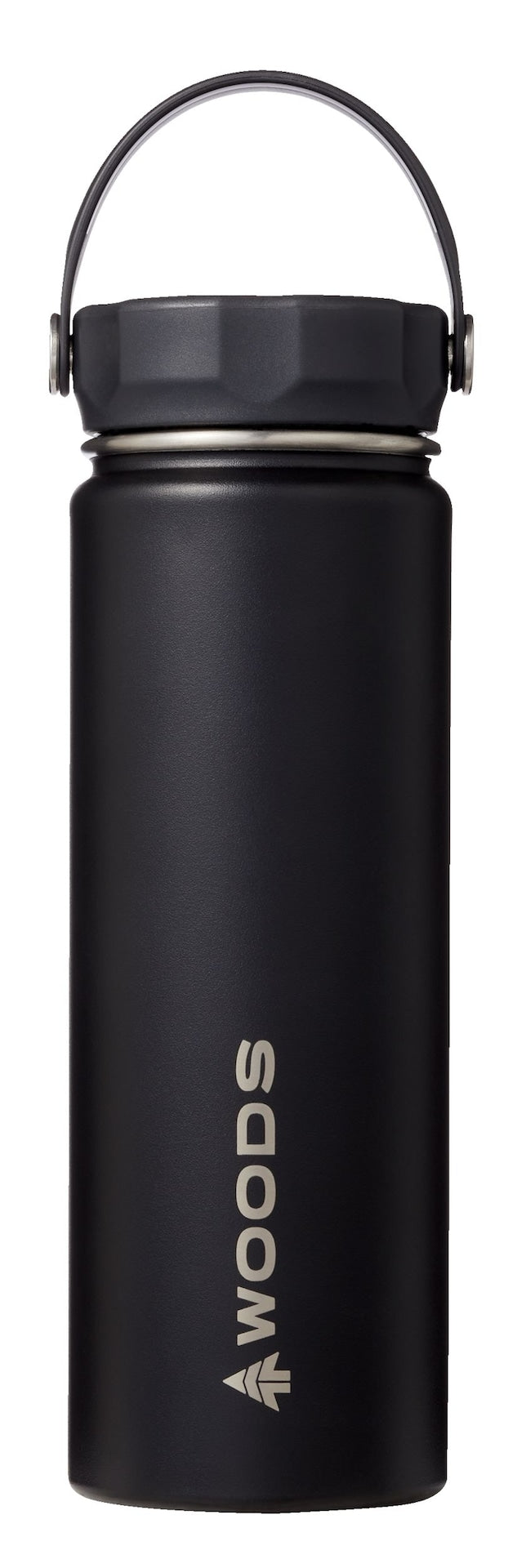 Water Bottle, 22-oz, Stainless Steel, Leak-Proof, Black O63