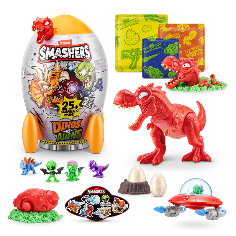 Dino Vs Aliens Rocket Ship Mystery Playset Capsule for Ages 3+, Assorted Figures K7269